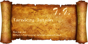 Tarnóczy István névjegykártya