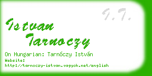 istvan tarnoczy business card