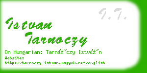 istvan tarnoczy business card